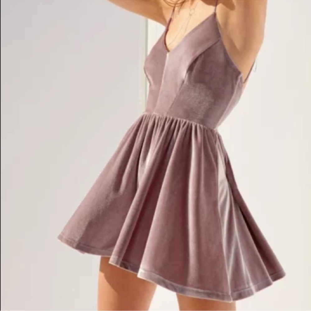 Light purple (lilac) Velvet Romper/ Playsuit